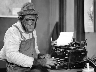 chimpanzee-at-typewriter